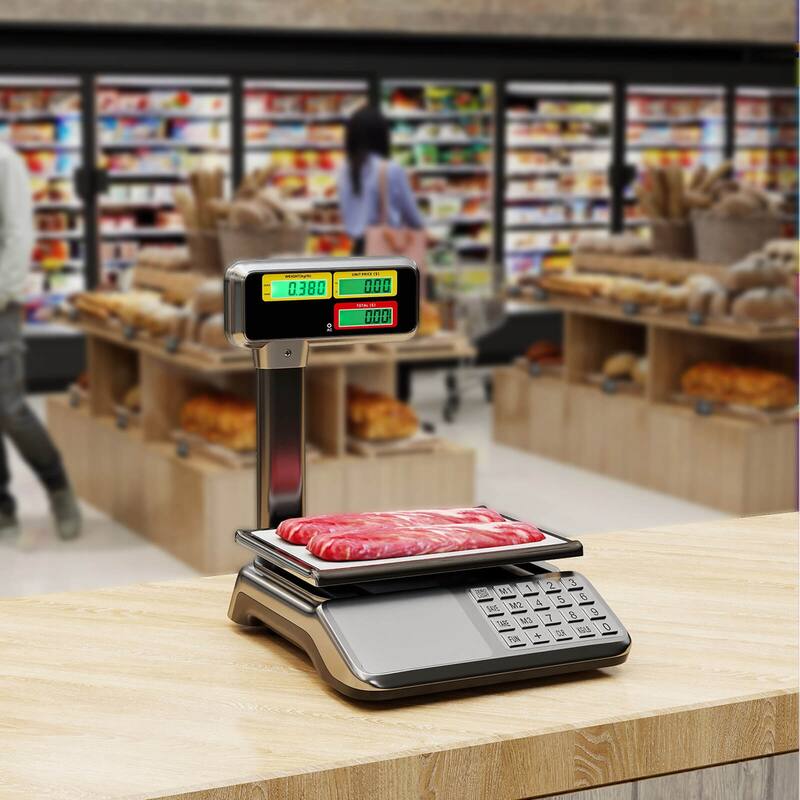 Costway 88lb Price Computing Scale with Pole Dual LCD Display,Counting - See Details