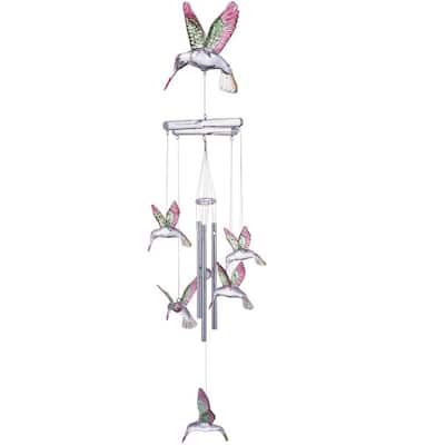Q-Max 19" Long Hummingbird Acrylic Wind Chime Garden Patio Decoration