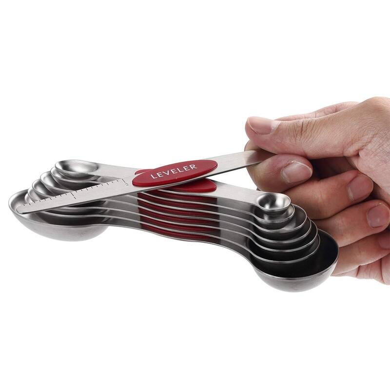 Magnetic Measuring Cups & Spoons Set, Strong Magnets, Set of 15 - Set of 15