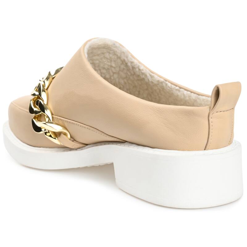 Journee Collection Women's Sheah Mules Round Toe Slip On Flats