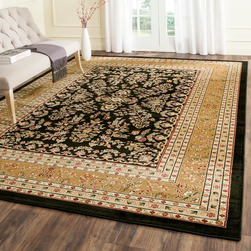 SAFAVIEH Lyndhurst Kuralay Traditional Oriental Rug - 8' x 11' - Black/Tan - Rectangle
