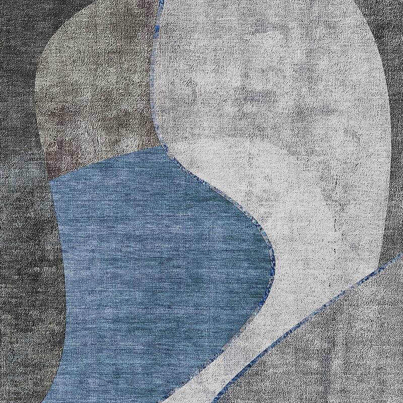 HomeRoots Abstract Transitional Rectangle Outdoor Rug