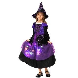 Halloween Witch Costume for Girls Toddler,Light Up Witch Costume,T - On ...
