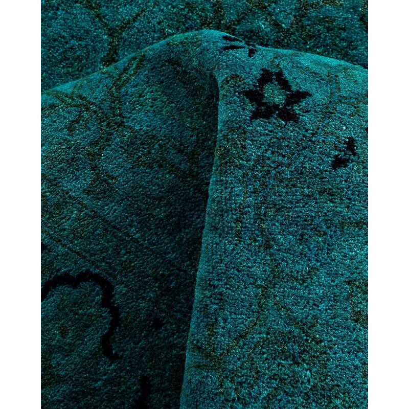Contemporary Overdyed Wool Hand Knotted Runner - 2' 8" x 10' 2"