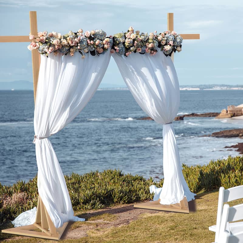 10x10ft Wood Wedding Backdrop Stand Large Garden Flowers Frame