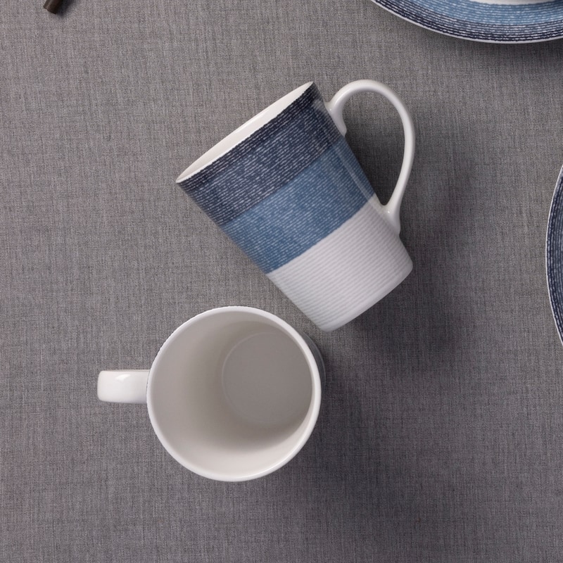 Noritake Colorscapes Layers Set Of 4 Mugs, 12 Oz.