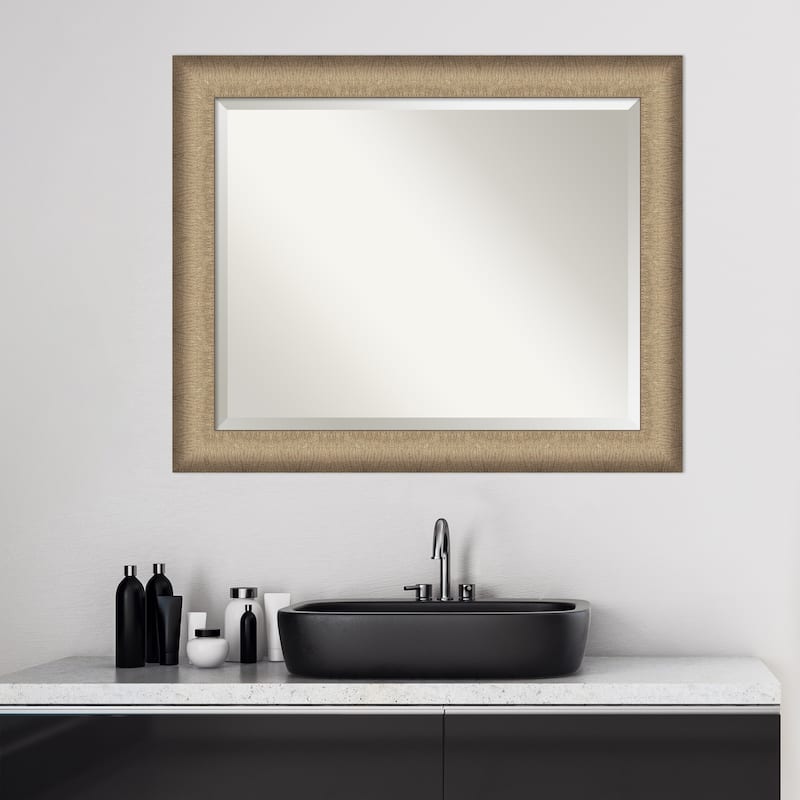 Beveled Bathroom Wall Mirror - Elegant Frame