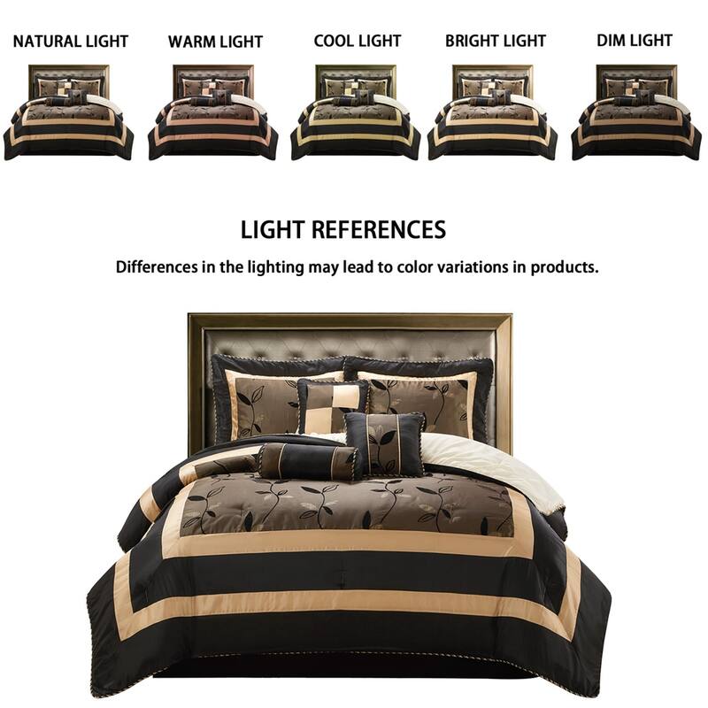 Grand Avenue Pandora Leaf Pattern Corded 6-Piece Comforter Set