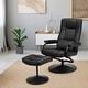preview thumbnail 1 of 5, Recliner Chair 360 Degree Swivel PU Leather Chair with Footrest