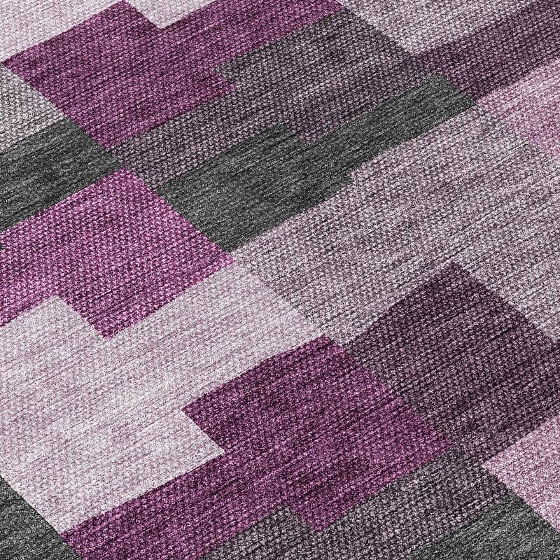 Machine Washable Indoor/ Outdoor Chantille Contemporary Blocks Rug
