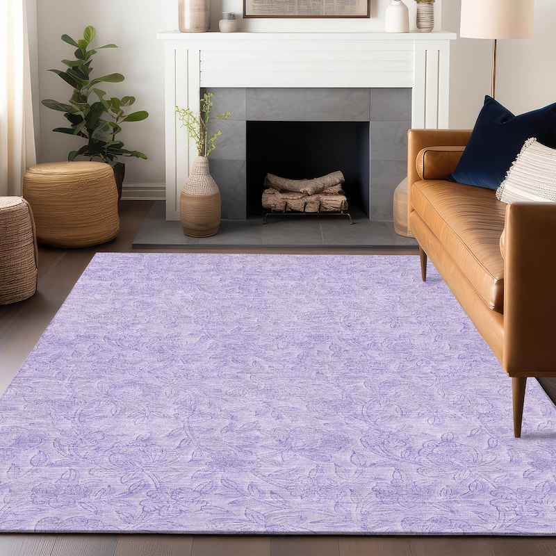 Premium Washable Super Soft Muted Floral Mayfield Rug