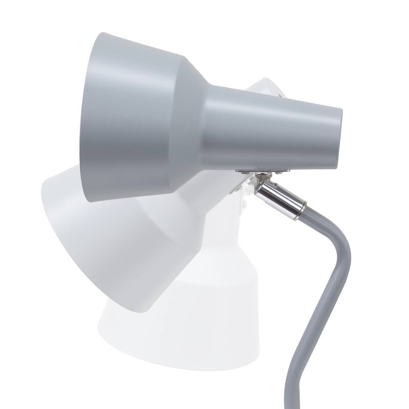 Desk Lamp with Cone Shade and Gooseneck - 15.25" - Gray