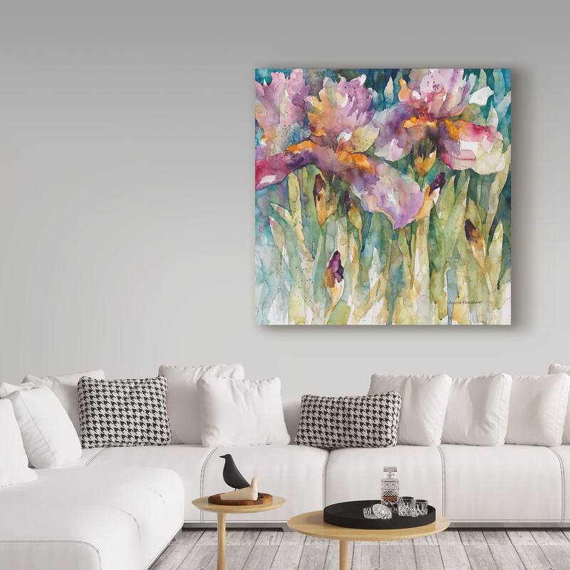 Annelein Beukenkamp 'Siberian Iris Purple' Canvas Art