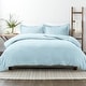 preview thumbnail 11 of 22, Becky Cameron Oversized 3-piece Printed Duvet Cover Set Puffed Chevron - Light Blue - Full - Queen