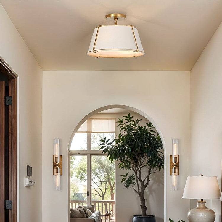 Crest Semi-Flush Mount - Gold