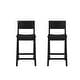preview thumbnail 33 of 36, Linon Dahlia Wood 24-Inch Armless Counter Stool (Set of 2)