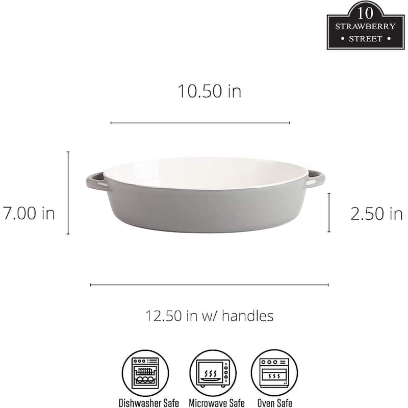 10 Strawberry Street Sienna Oval 13" and 10.5" Bakeware Set