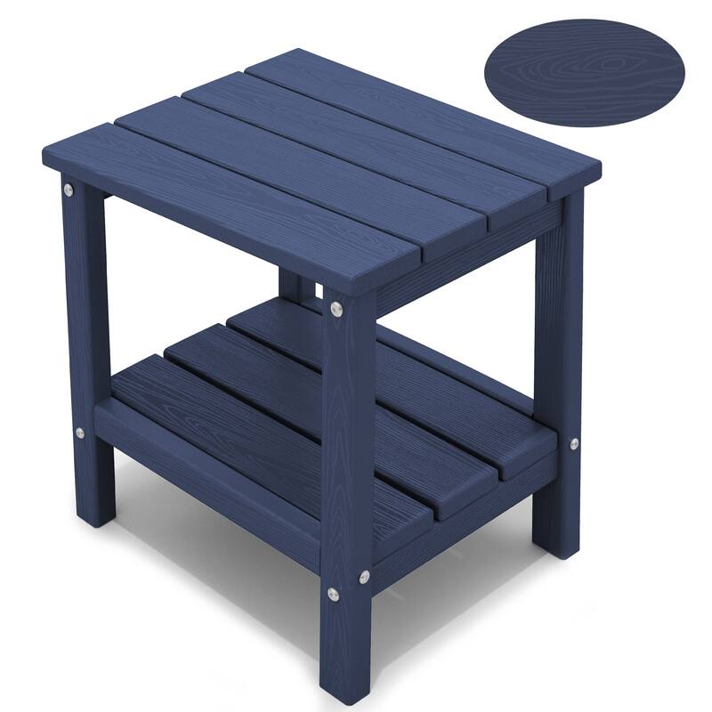 Square Plastic Outdoor Side Table Adirondack Chair End Table