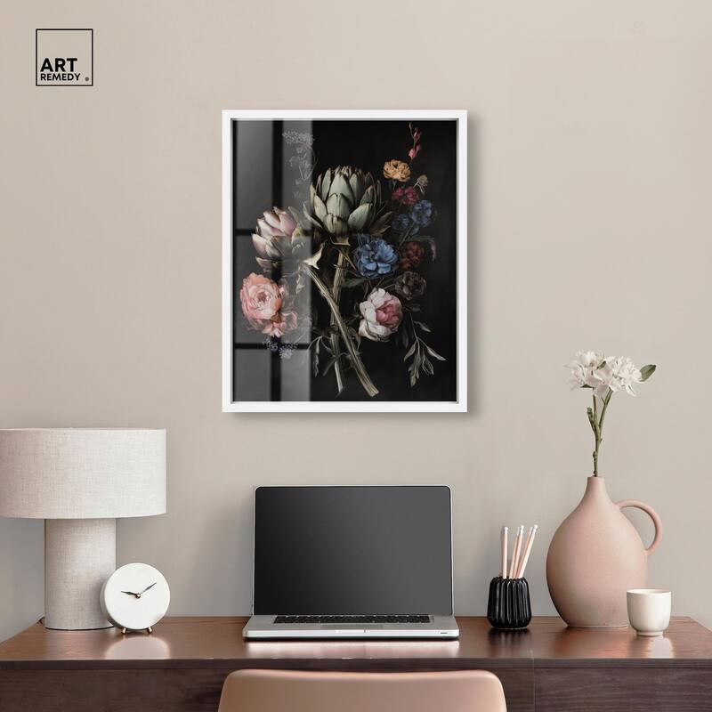 Moody Artichoke III Shadowbox by Art Remedy