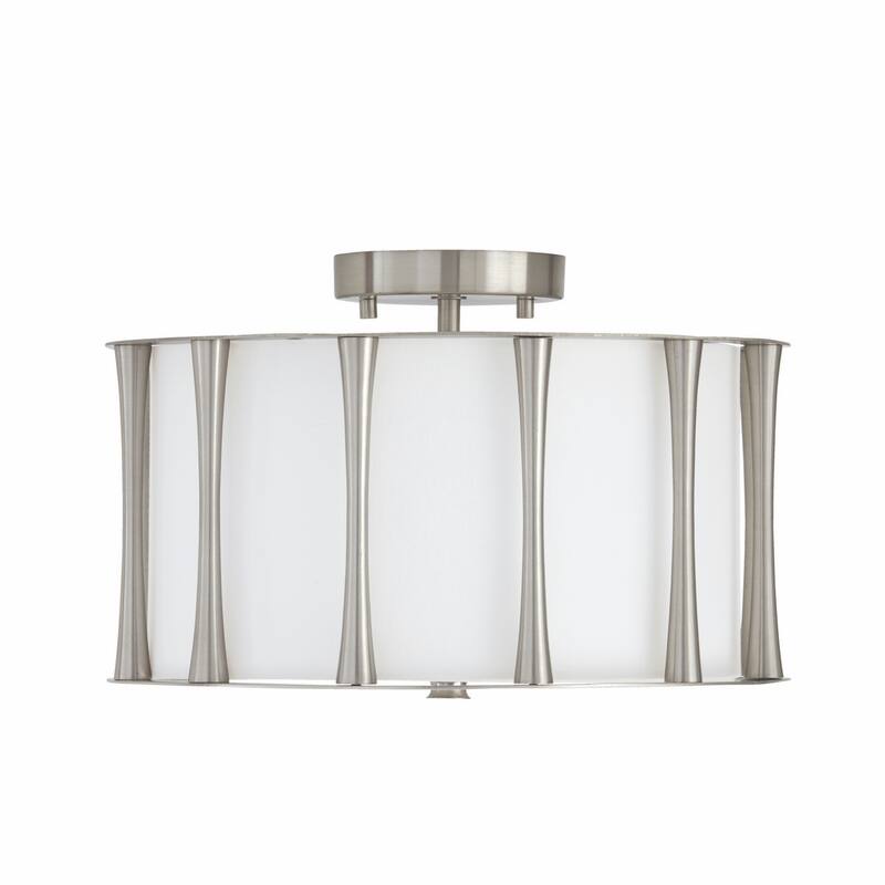 Bodie 3-light Convertible Semi-Flush/ Pendant - Brushed Nickel