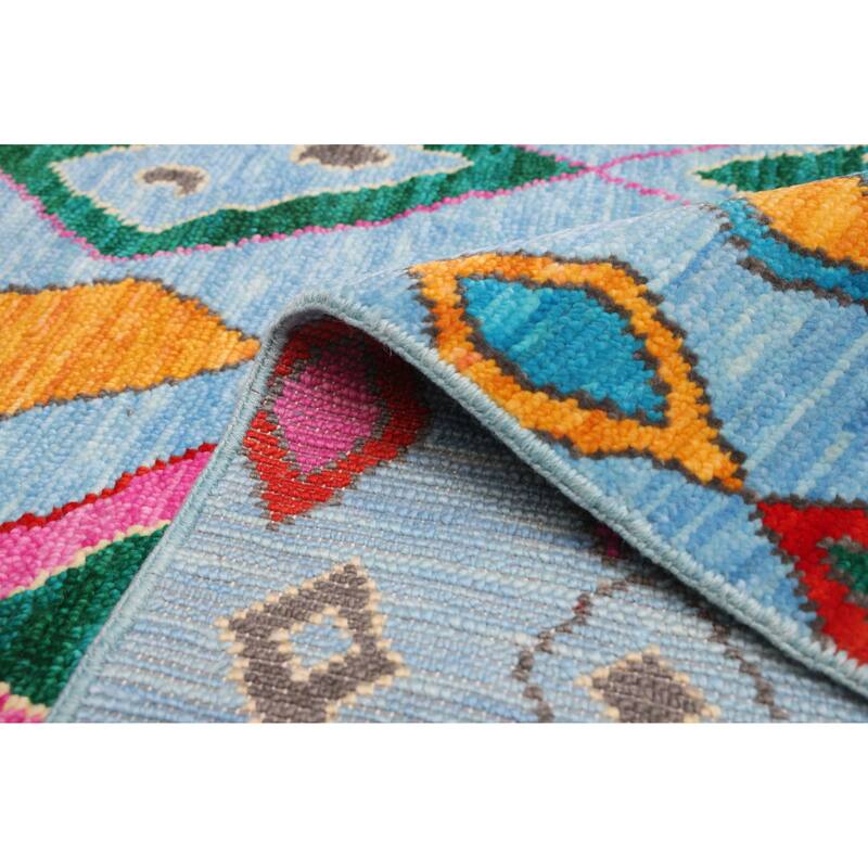 ECARPETGALLERY Hand-knotted Shalimar Sky Blue Wool Rug - 9'1 x 12'3