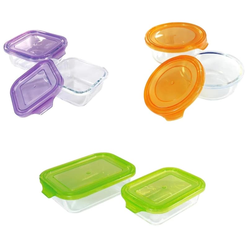Westinghouse 6-Piece Glass Food Storage Container Set - 320ml to 650ml