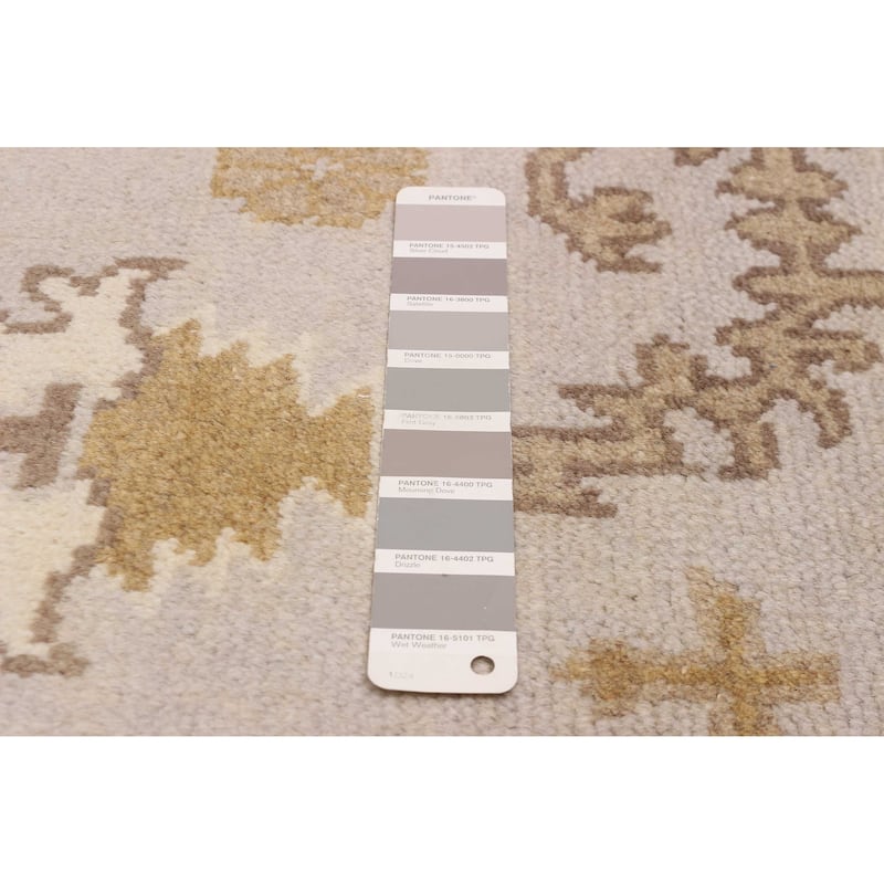 ECARPETGALLERY Hand-knotted Royal Oushak Light Grey Wool Rug - 8'0 x 9'9