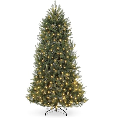 6FT Pre-Lit Artificial Christmas Tree with Warm White Light - Green