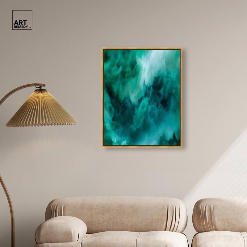 Textured Teal I Canvas by Art Remedy