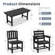 preview thumbnail 10 of 10, 7-Piece HDPE Outdoor Dining Set 66.9''L Table with 6 Chairs