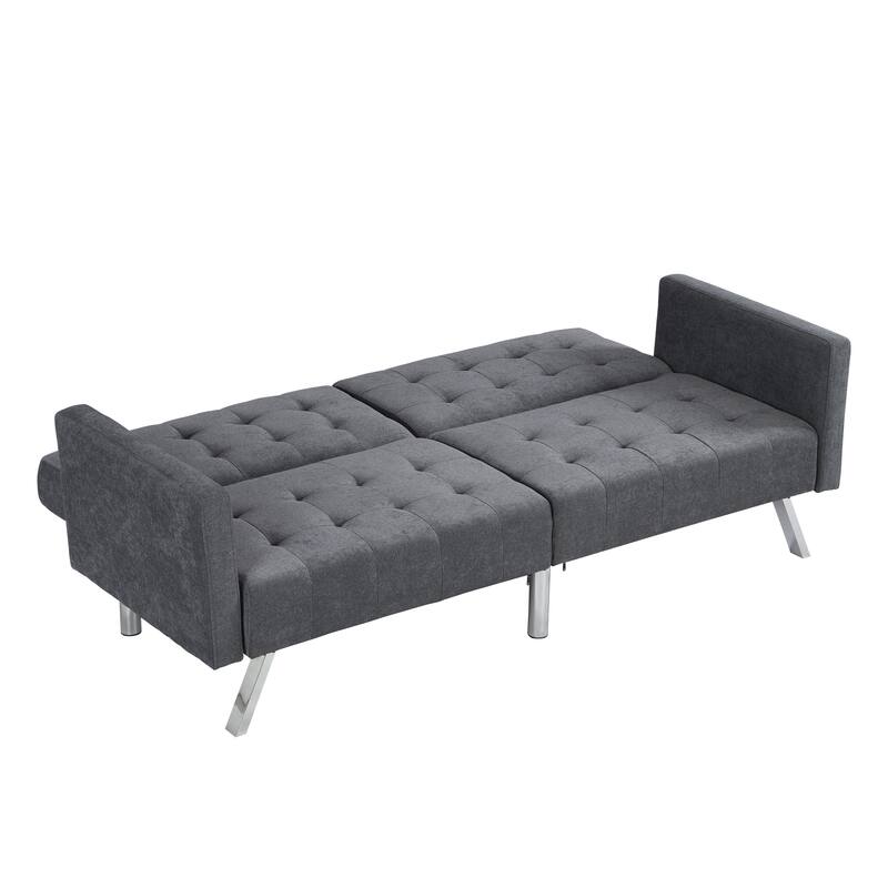Convertible Folding Sofa Bed, Adjustable Backrest Loveseat Lounge Couch Tufted Couch for Living Room 2-seat Armchair