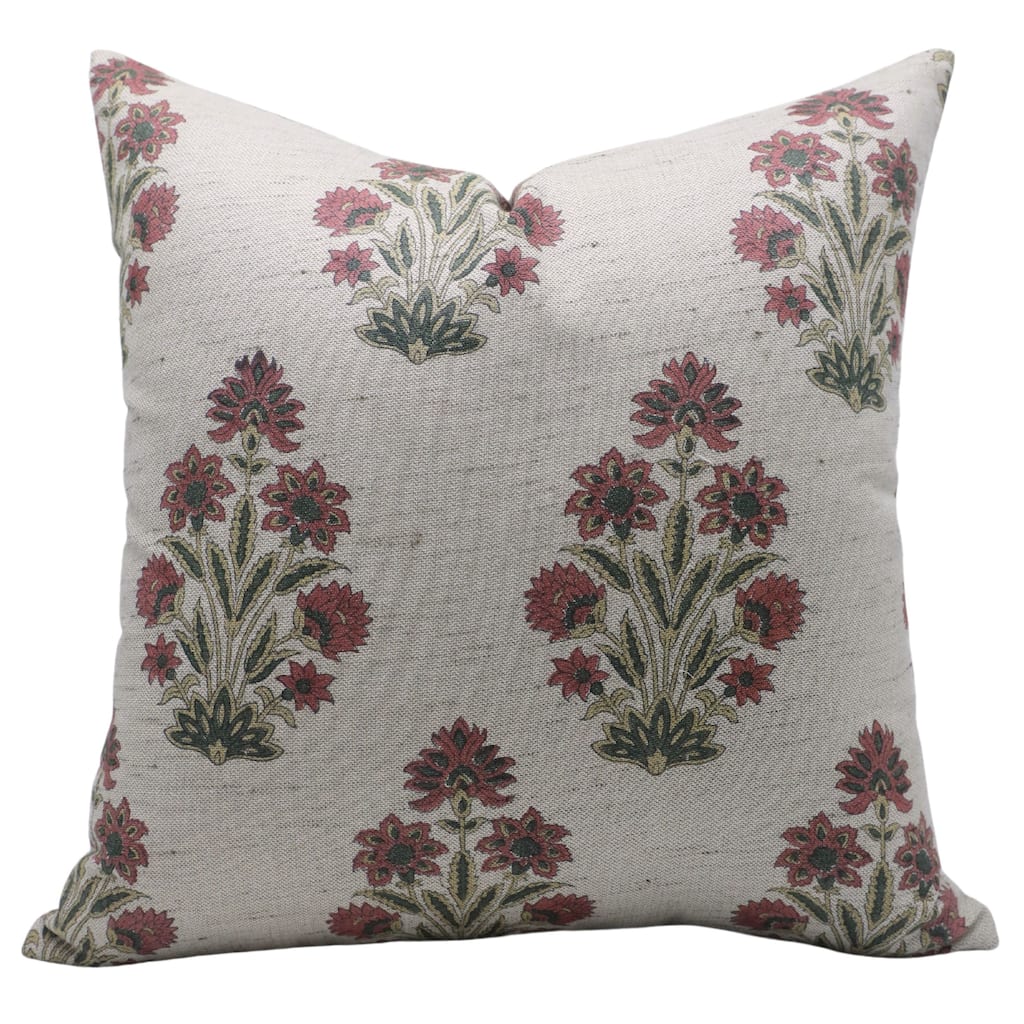 Fabdivine Linen Square Block print pillow Cover