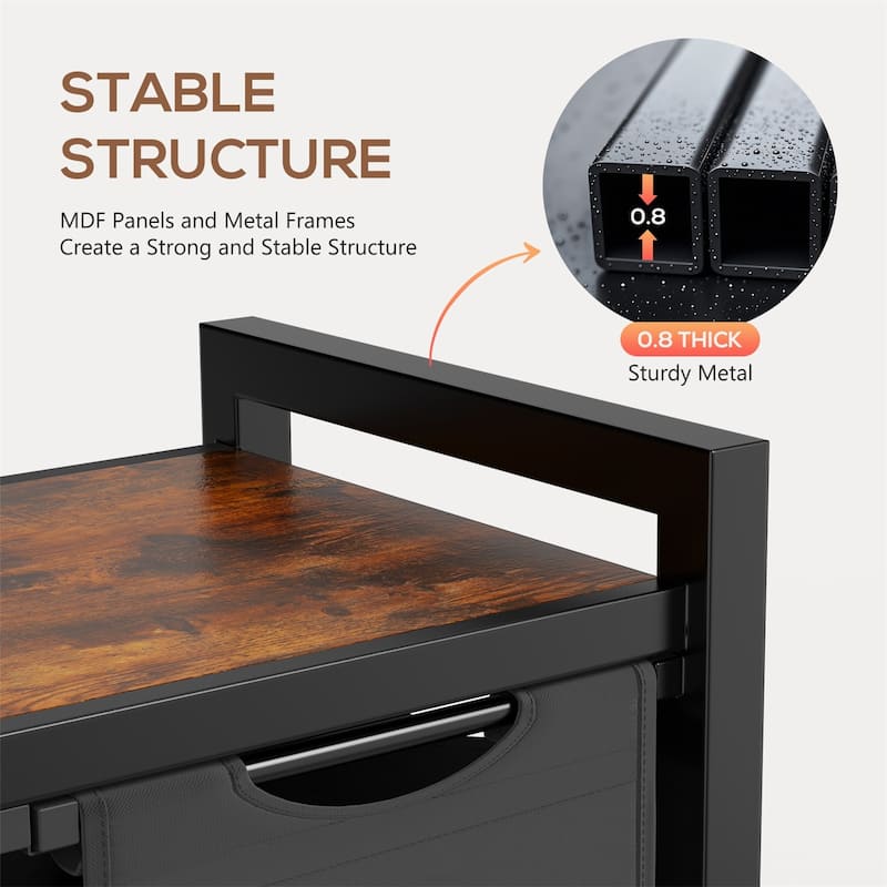 Laundry Hamper with Pull-Out Removable Sorter Bags