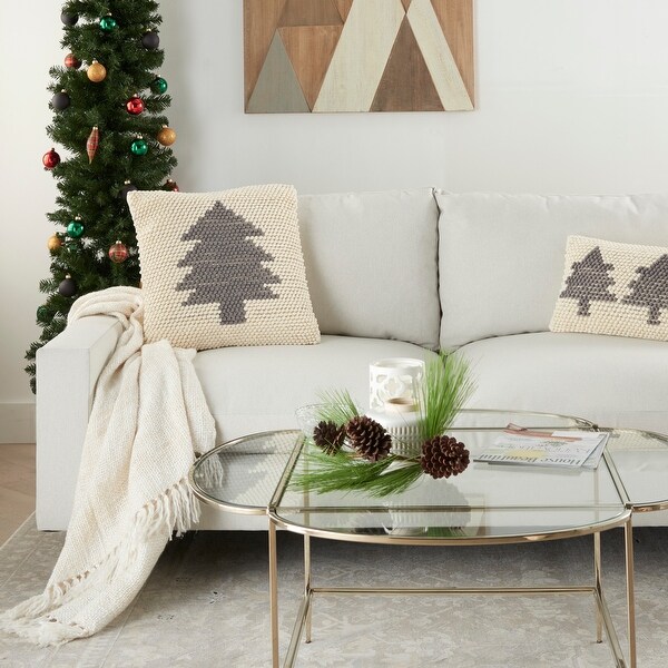 Mina Victory Xmas Tree Loops Throw Pillow On Sale Bed Bath Beyond 18656097