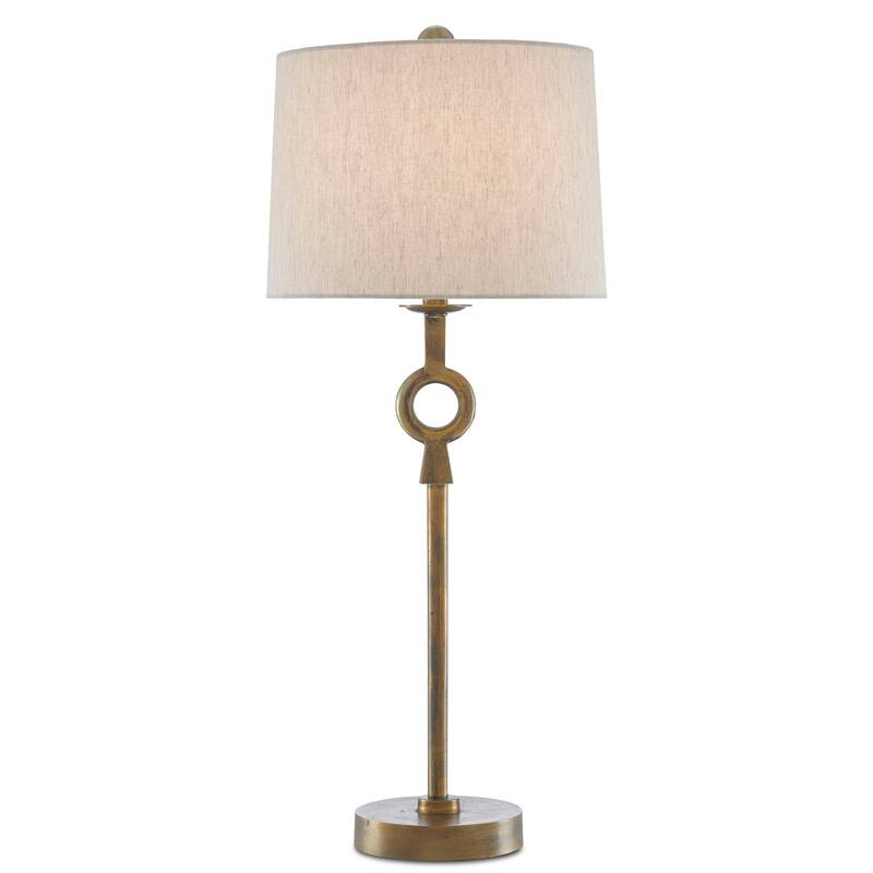 Currey & Company Germaine Brass Table Lamp - 34"h x 14"dia - 34"h x 14"dia - Antique Brass