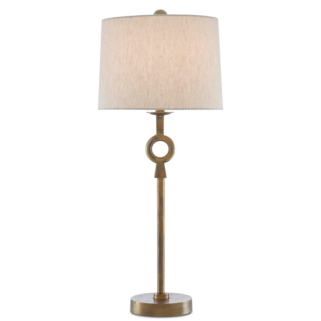 Currey & Company Germaine Brass Table Lamp - 34"h x 14"dia