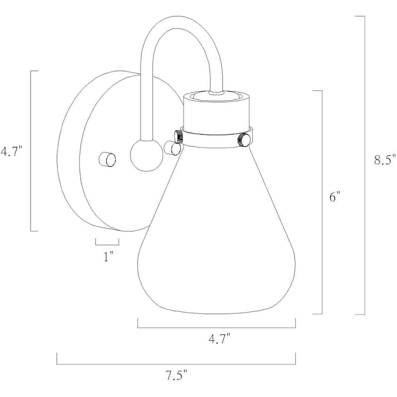 1-light mounted light brass wall light glass, metal fixture light