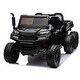preview thumbnail 11 of 38, 24V 2-Seater UTV-XXL Ride On Truck with Dump Bed for kid,Ride On 4WD UTV with 6 Wheels,Tipping and Openable Rear Cargo Bed Black