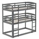 preview thumbnail 5 of 16, Twin over Twin over Twin High Quality Pine Wood Frame Triple Bunk Bed with High Guardrails