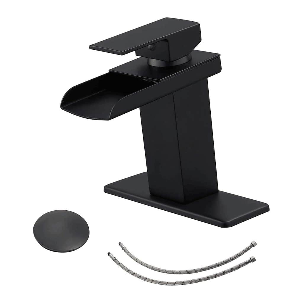 Vibrantbath Bathroom Sink Faucet Matte Black with Drain