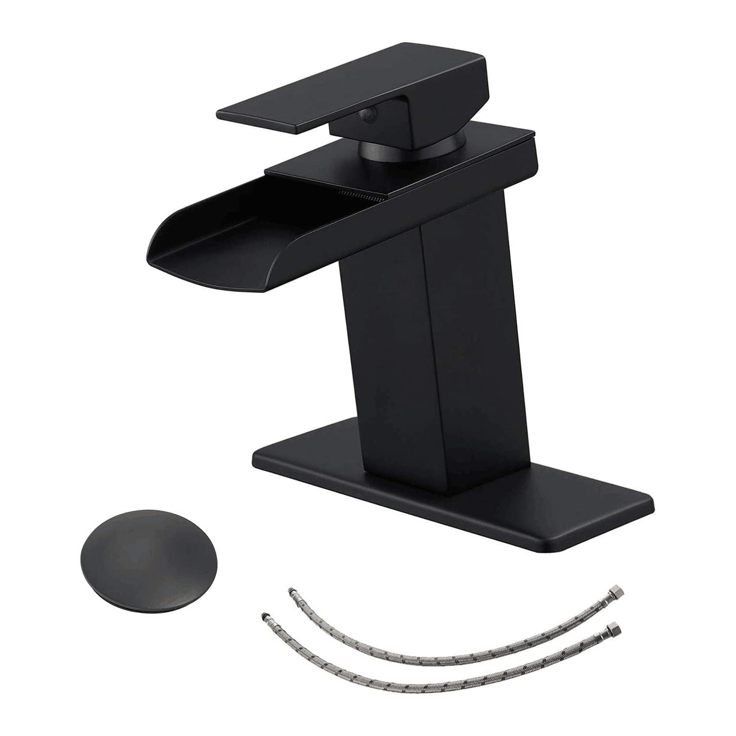 Vibrantbath Bathroom Sink Faucet Matte Black with Drain