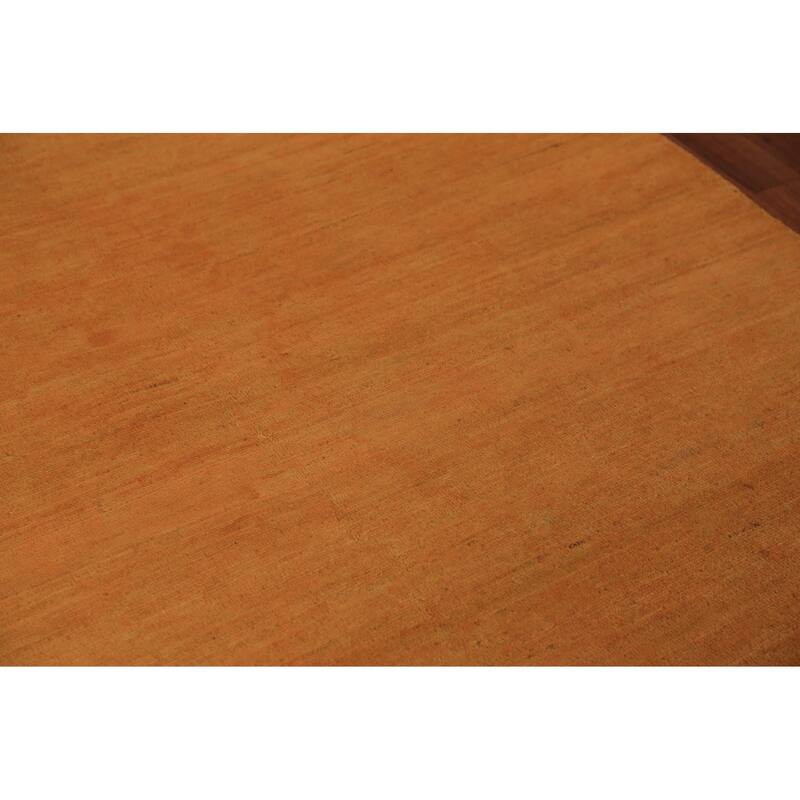 Orange Yellow Modern Gabbeh Oriental Area Rug Hand-Knotted Wool Carpet - 5'3" x 8'1"