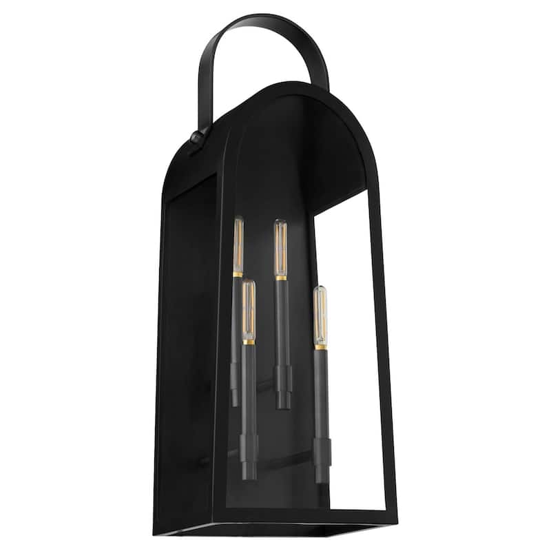 Quorum International 72-30 Arpeggio 4 Light 30" Tall Outdoor Wall - Matte Black