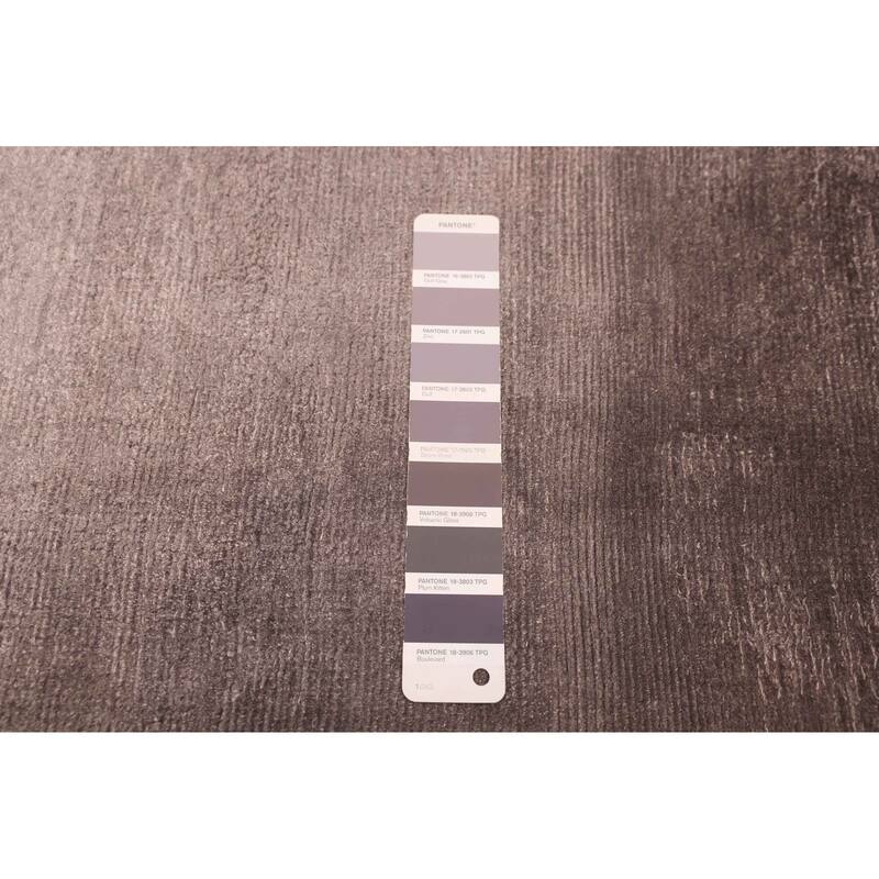 ECARPETGALLERY Hand Loomed Loreto Dark Grey Viscose Rug - 5'8 x 7'10