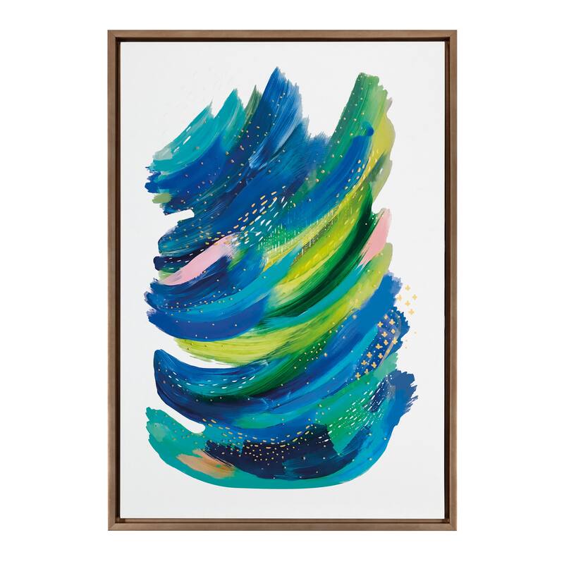 Kate and Laurel Sylvie Bright Abstract 2 Framed Canvas by Jessi Raulet of Ettavee