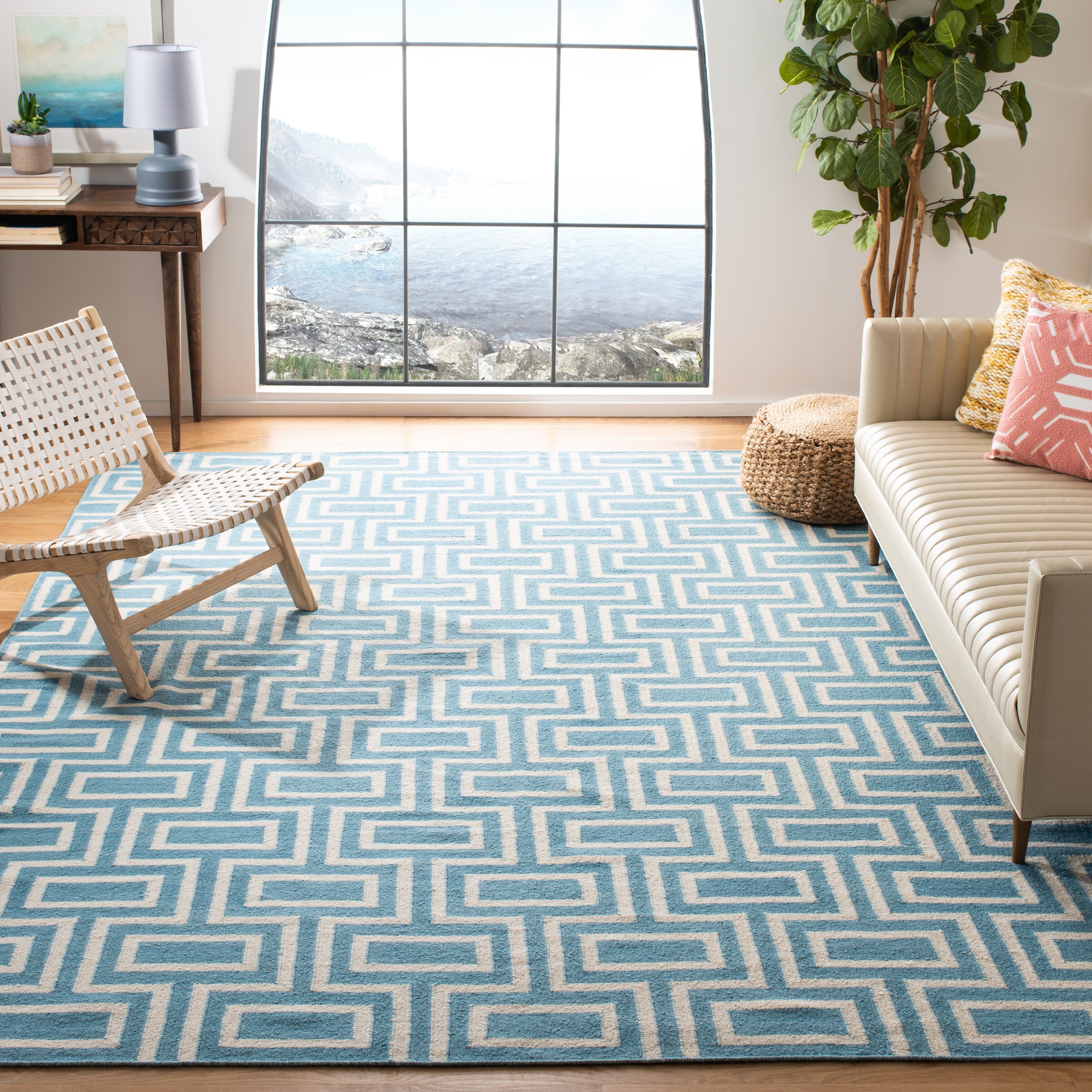 SAFAVIEH Handmade Flatweave Dhurries Iacobina Modern Moroccan Wool Rug