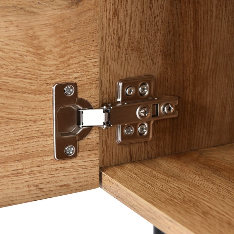 Modern 80-Inch LED TV Stand with 4 Cabinets, Open Shelves, Media Console for Living Room, Bedroom