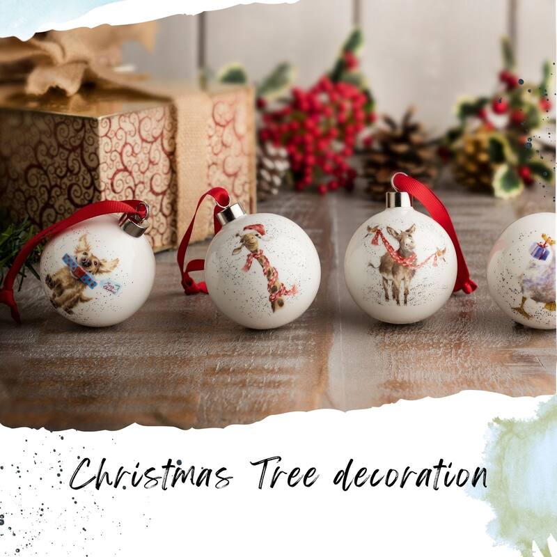 Royal Worcester Wrendale Designs Christmas Bauble