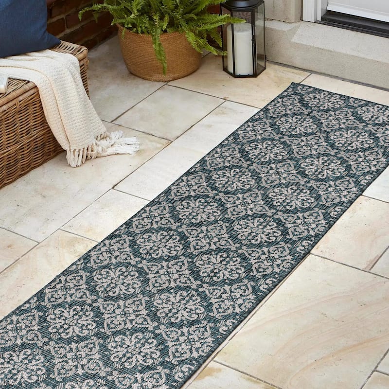 JONATHAN Y Maribel Traditional Mediterranean Tile Design Indoor/Outdoor Area Rug