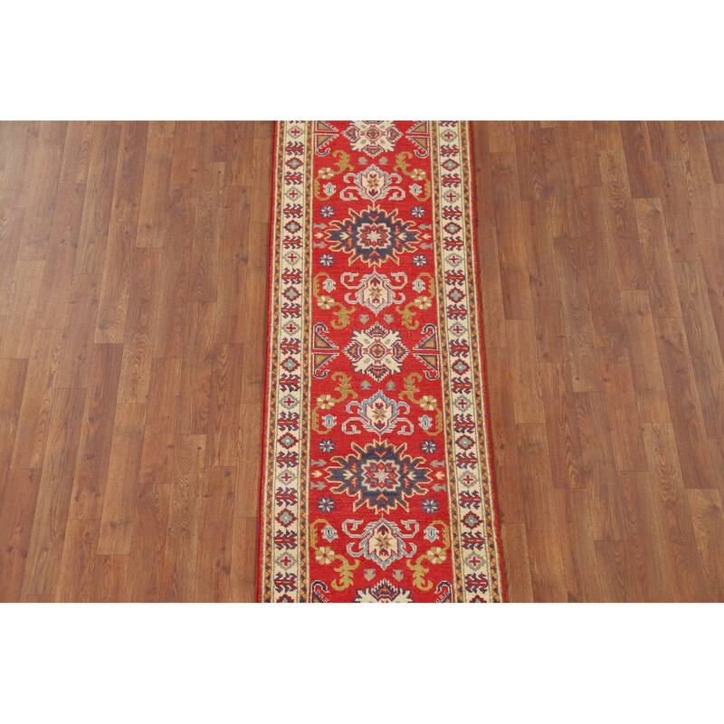 Kazak Oriental Runner Rug Hand-Knotted Wool Carpet - 2'1" x 9'11"